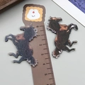 Acryl-Anhänger mit braunem Pferdeprint und realistischem Tiermuster für DIY-Schmuck - Rennendes Pferd (24004)