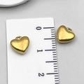 Pendentif en forme de cœur en acier inoxydable doré avec motif bohème pour bijoux DIY - 8x8x3.5mm
