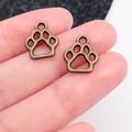 Pendentifs pattes d'animaux en bronze vintage pour bracelets et bijoux DIY - Style de Petite Patte en Bronze Antique (20613)