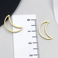 Ciondoli a mezzaluna in acciaio inossidabile dorato per gioielli fai-da-te 18mm - Stile Luna (T1835) / Oro