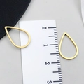Coppia di ciondoli a goccia in oro acciaio inossidabile, altezza 25mm per gioielli fai da te - Oro
