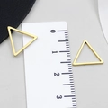 Ciondolo triangolare in acciaio inossidabile dorato lucido per gioielli DIY 20mm - Oro