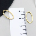 Piccolo ciondolo ovale dorato in acciaio inossidabile per gioielli DIY con righello - Oro