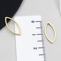 Pendenti a foglia in acciaio inossidabile dorato lucido per orecchini e collane fai-da-te - Bordo Occhio Marquise (T1895) / Oro