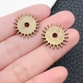 Paar antike Bronze-Steampunk-Zahnradanhänger für handgefertigten DIY-Schmuck und Zubehör - Antik Bronze Rundes Zahnrad (7499)
