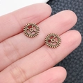 Retro-Zahnradanhänger aus Bronzelegierung für DIY-Steampunk-Schmuck und Zubehörteile - Antik Bronze Kleines Zahnrad (8048)