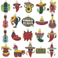 20pcs set of enamel Mexican fiesta charms with chili, cactus and avocado for DIY jewelry - Mixed 20pcs Mexican Fiesta Carnival Set (SN1213)