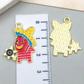 Cartoon-Anhänger aus Metall in Chili-Form mit Sombrero-Hut für DIY-Schmuck - Morgenstern Chili (23090) / 1 Stück (25x20mm) / Rot