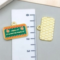 Holy Guacamole green enamel chili pendant charm for DIY bracelets and necklaces - Holy Guacamole Letter Tag Hoy (23102)