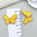 Gelbe Schmetterling-Anhänger aus Legierung mit Goldfinish für DIY-Schmuckherstellung - Gelb Emaille Gold Schmetterling