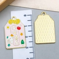 Pink alloy cat pendant with Ping An Xi Le text and gold finish for DIY jewelry - Pink Chinese Style Peace and Joy Charm (23211)