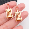 Handheld view of gold-plated alloy wine opener pendants for DIY jewelry making - Wine Opener Style (20819)