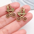 Antique bronze wine cart alloy pendant for DIY bracelets and necklaces jewelry making - Wine Dining Cart Shape (20775)