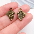 Vintage bronze grape cluster charms in zinc alloy for DIY jewelry and necklace crafts - Grape Bunch Shape (20778)