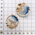 Pendentifs océan en résine bleue avec étoile de mer et dauphin pour bijoux DIY - Couronne Océanique (18646)