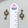 Vintage bronze heart-shaped key charms for DIY jewelry making and necklaces - Heart Key Style (1485) / 1.1cmx2.5cm