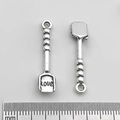 Antique silver love shovel charms for DIY jewelry making and necklace pendants - Shovel Shape (8833)