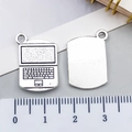 Silver laptop shape alloy charm for DIY jewelry with ruler scale measurement - Laptop Style (12152)