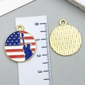Independence Day US flag alloy pendant with Statue of Liberty design for DIY jewelry - Independence Day Statue of Liberty Portrait (23129)
