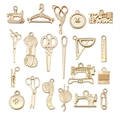 18 stuks gouden vintage naaihulpstukken met scharen en hangers voor DIY sieraden maken - 20 stuks Gemengde KC Goud Naaiserie (SN914)
