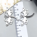 Vintage silver dragonfly alloy pendants with cutout wings for DIY jewelry making - Dragonfly (6799)