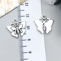 Vintage silver butterfly alloy charms for DIY jewelry earrings and necklaces - Butterfly (10046)