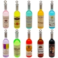 Set di 10 ciondoli a bottiglia di vino in resina colorata con ganci per gioielli DIY - Misto 10 Stili Diversi