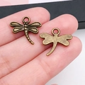 Pendentifs libellules en alliage or antique pour colliers et bracelets DIY - Forme de Libellule 16.6x15mm (20147)