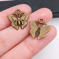 Détail de pendentifs papillon en bronze antique pour la création de bijoux DIY - Forme de Papillon 16.4x16mm (20151)