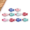 Dettaglio di ciondoli a forma di pesce in smalto colorato per creazione gioielli DIY - 10 pezzi casuali / Pesciolino in Acciaio (T2765)