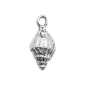 Antique silver sea snail shell pendant charm for DIY jewelry necklace and bracelets - Conch (5033)