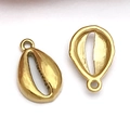 Gouden kauri schelp hanger accessoire voor doe-het-zelf kettingen en armbanden - Schelp (T2285)
