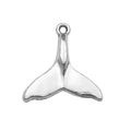 Silver alloy whale tail pendant charm for DIY jewelry bracelets and necklaces - Whale Tail (8325)