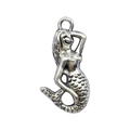 Antique silver mermaid alloy pendant with detailed scales for DIY jewelry making - Mermaid (8756)