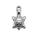 Antique silver turtle charm pendant in metal alloy for DIY jewelry necklace making - Turtle (10359)