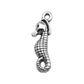 Antique silver seahorse pendant charm in zinc alloy for DIY jewelry necklace making - Seahorse (10360)