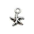 Starfish pendant in antique silver alloy for DIY bracelets and necklaces jewelry making - Starfish (10371)