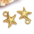 Goldene Seestern-Anhänger aus Edelstahl für DIY-Schmuck mit poliertem Finish - Seestern (T2270)