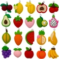 Assortiment de 20 breloques de fruits et légumes en résine pour bijoux DIY - Série de Fruits en Résine Moyenne Mixte (SN1485)