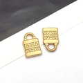 Pendentif serrure rétro en acier inoxydable doré mat pour la création de bijoux DIY - Petit Cadenas Doré(T2366)
