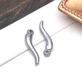 Pendentifs piment en acier inoxydable argenté poli pour la création de bijoux - 钢色大号辣椒 (T2859)
