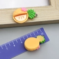 Pendentif ananas en résine avec feuilles vertes et fleur rose pour création de bijoux - Ananas en Résine Jaune 18x29mm (24227)