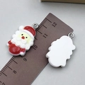 Ciondolo Babbo Natale in resina con anello in metallo per gioielli fai da te e artigianato - Babbo Natale (17012)