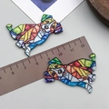 Farbenfroher Acryl-Anhänger in Hundeform im Buntglas-Stil mit Hochglanz-Finish - Mosaik Hund Stil (23986)