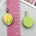 DIY resin durian fruit pendant with green shell and yellow pulp for jewelry making - Durian Style (24375) / 1 Piece (27x16x6mm) / Green