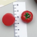 Mini colgante de tomate rojo en resina con hoja verde para creación de joyería DIY - Tomate Rojo Estereoscópico Rojo
