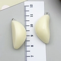 Colgantes de resina con forma de ajo para joyería DIY con anillos de metal - Ajo Estereoscópico Blanco