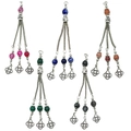 Ethnic style alloy tassel necklace with colorful agate beads and Celtic knot pendants - Random 4 Styles Mix (SN1033)