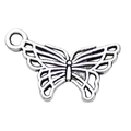 Hollow butterfly charm in silver alloy for DIY necklaces and handmade jewelry - Hollow Butterfly Style (10422)