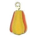 Colgante creativo de calabaza en esmalte naranja y dorado para joyería DIY y llaveros - 1 Colgante de Calabaza Amarilla (19199)